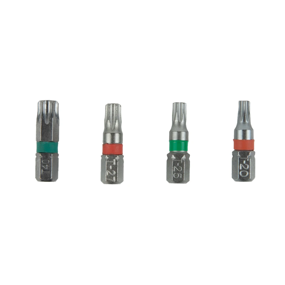 4Pcs 25mm T6-T40 Magnetic Torx Screwdriver Bits Set Electric Screwdriver Head T6,T8,T9, T10,T15,T20,T25,T27, T30,T35,T40