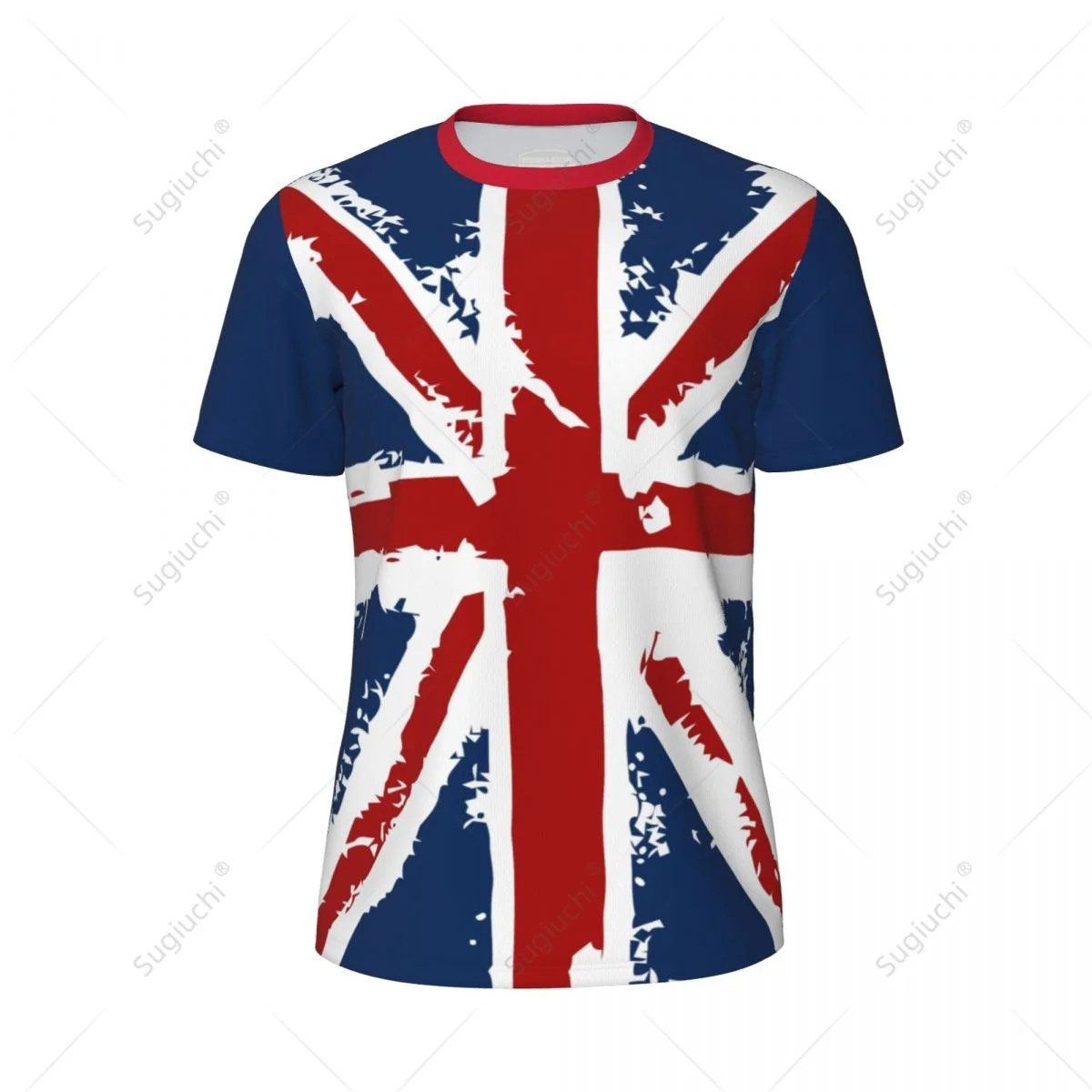 Exclusive design United Kingdom Flag Color 3D Printed Men For Running Bike Soccer Tennis Fitness Sports tshirt Mesh T-shirt