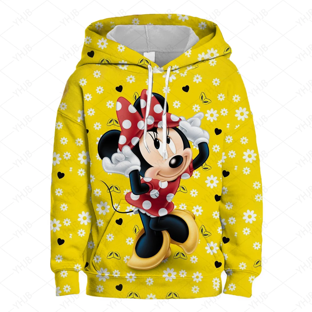 Gorąca sprzedaż Bluzy Manga Anime Mickey Minnie Disney Mouse Bluza dziecięca Odzież dziecięca Dziewczynka Chłopiec Bluza z kapturem Baby Top