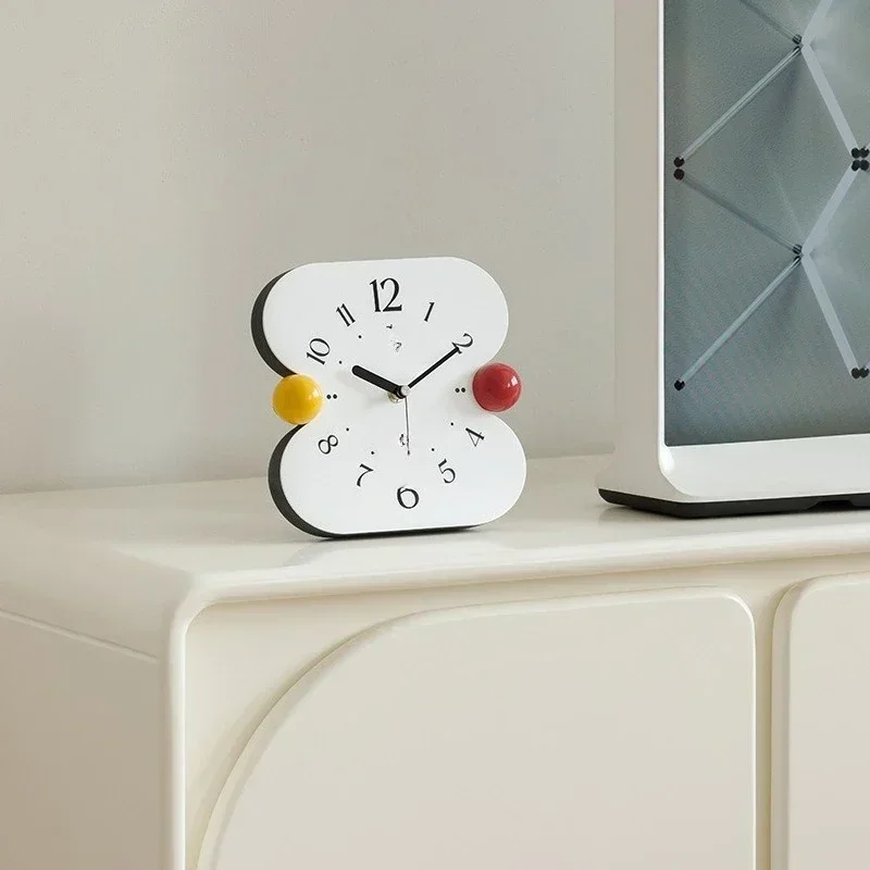 Cream style living room tabletop ornament home decoration high-end creative clock