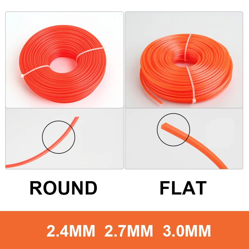 2.4Mm/2.7Mm/3Mm 1lb Nylon Trimmer Lijn Borstel Gras Snijden Onkruid Touw Strimmer Gereedschap Accessoires Grasmaaier Draad