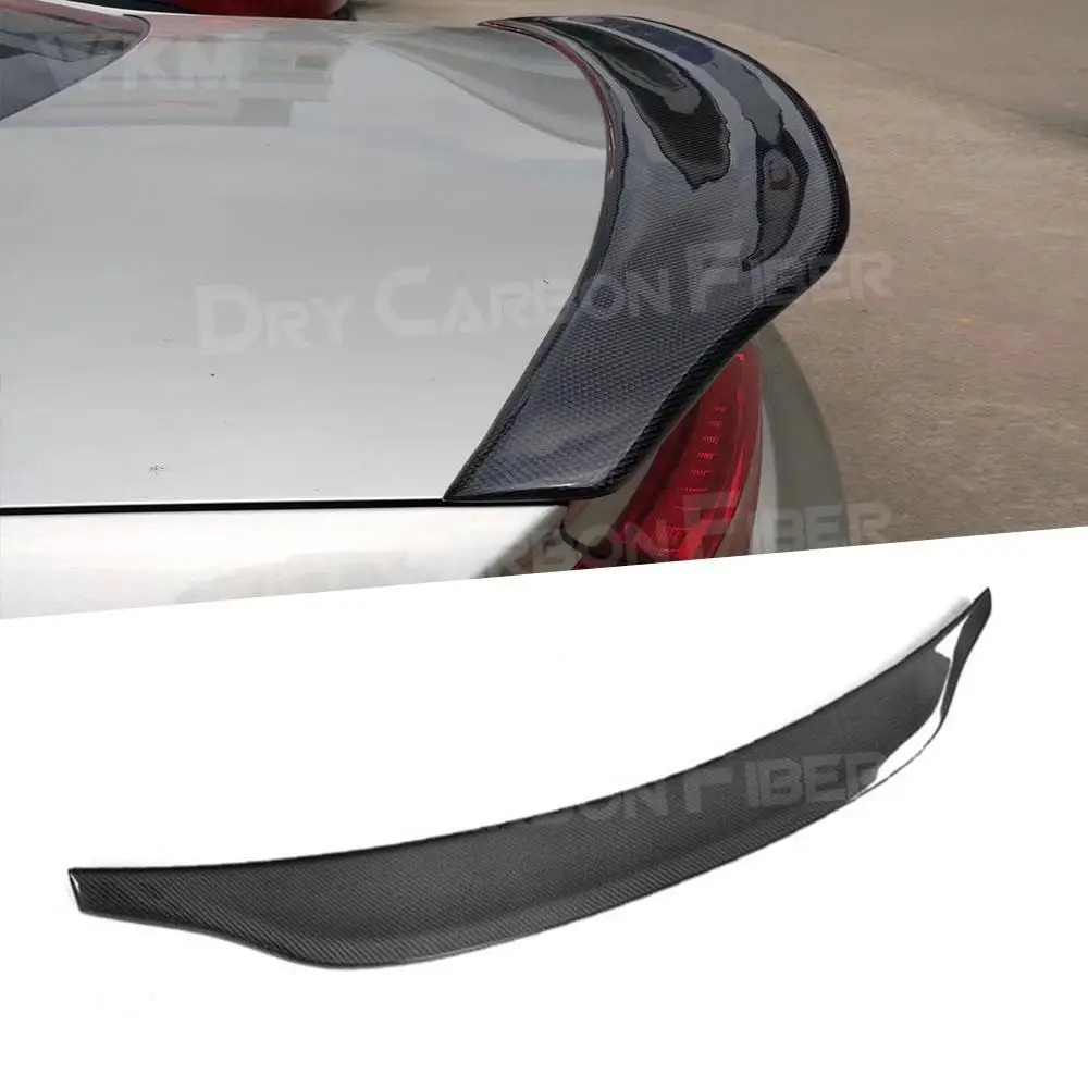 

For A4 Carbon Fiber Rear Spoiler Boot Duck Wings for Audi A4 B8 B8.5 B9 Sedan 2009 - 2018 C Style Car Sticker