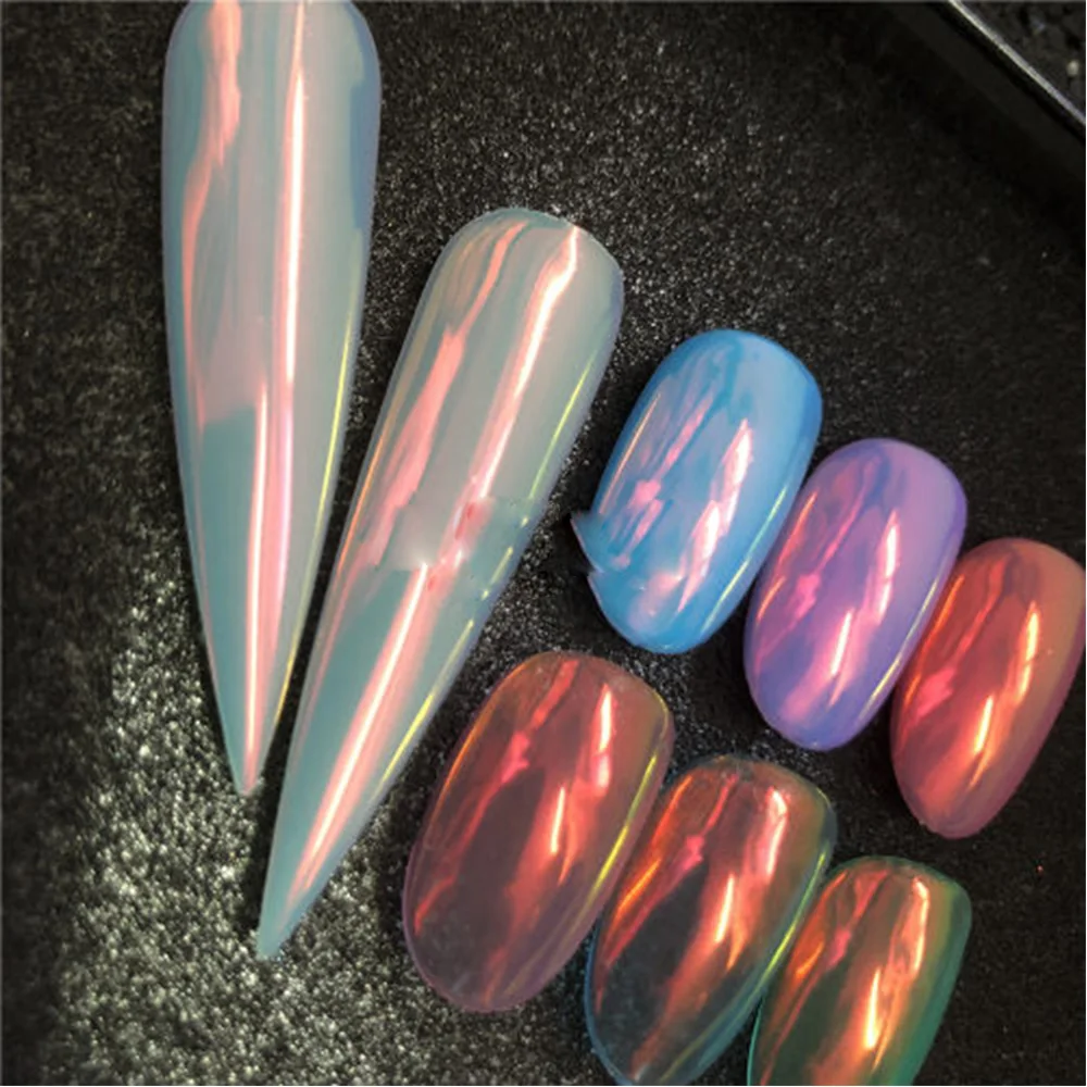 10g Mirror Chameleons Nail Powder 9Colors Resin Pigment Glitter Dust Bulk Magic Discolored Pearlescent for DIY nail glitter*-DH2