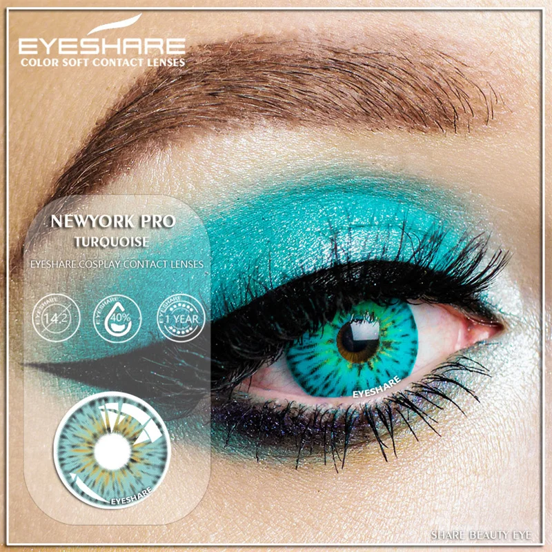 EYESHARE 2pcs Cosplay Contact Lenses Halloween Color Contact Lenses for Eyes Yearly Beautiful Pupil Eye Lenses Cosmetic Contacts