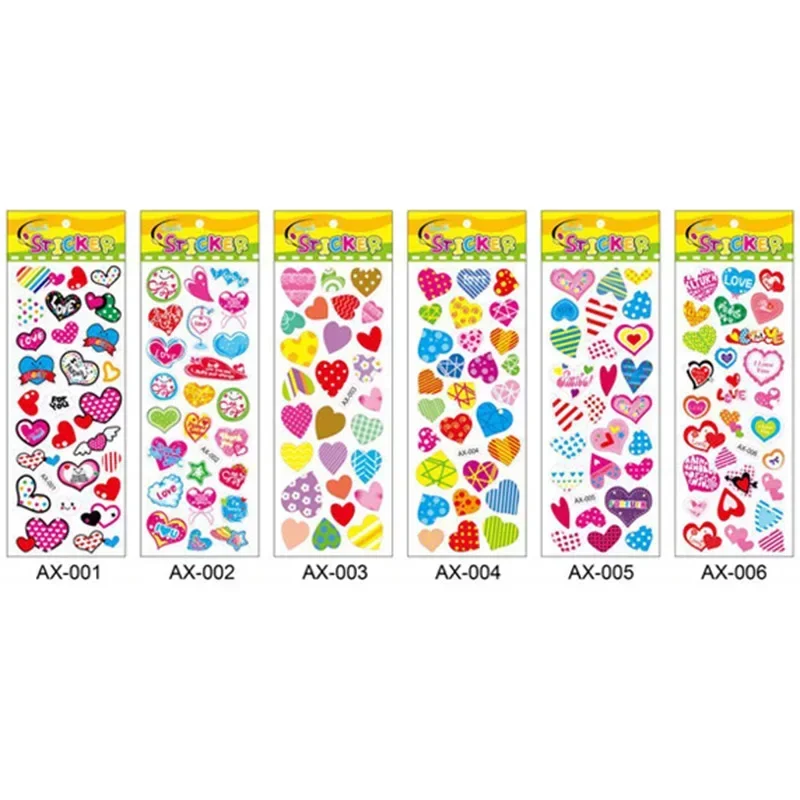 10 adesivi per scrapbooking, cancelleria Kawaii, cartone animato, adesivo a bolle 3D, materiale scolastico per bambini, casuale