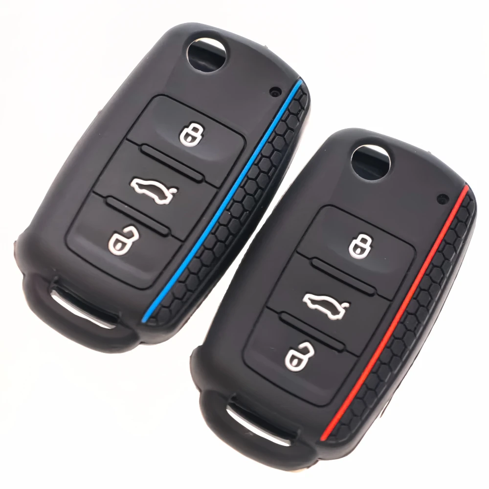 Proteja o escudo da chave do carro para volkswagen polo passat b5 golf 4 5 6 mk5 mk6 eos bora beetle tsi nova capa de silicone