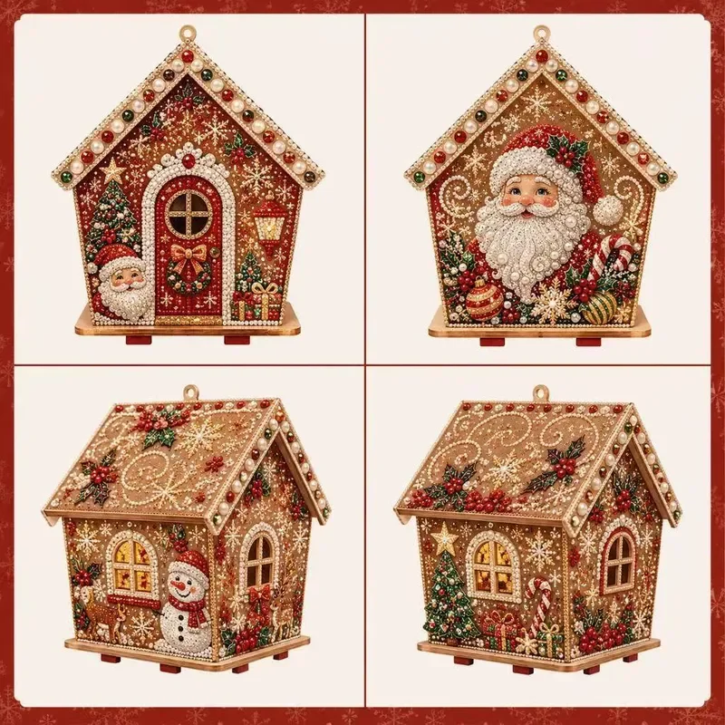 Cross-border cute new design styling fun hot-selling DIY Pearl Art Christmas set