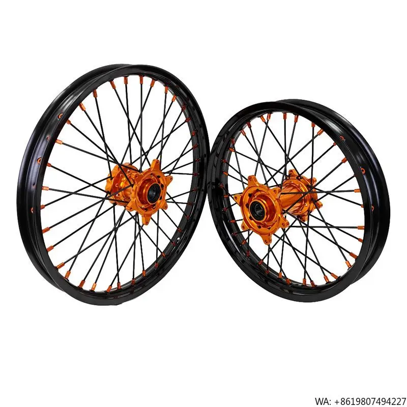 

Dirt Bike 250cc Motorcycle Wheels Aluminum Alloy 17 Inch Black Rims Fit EXC SXF EXC/SXF