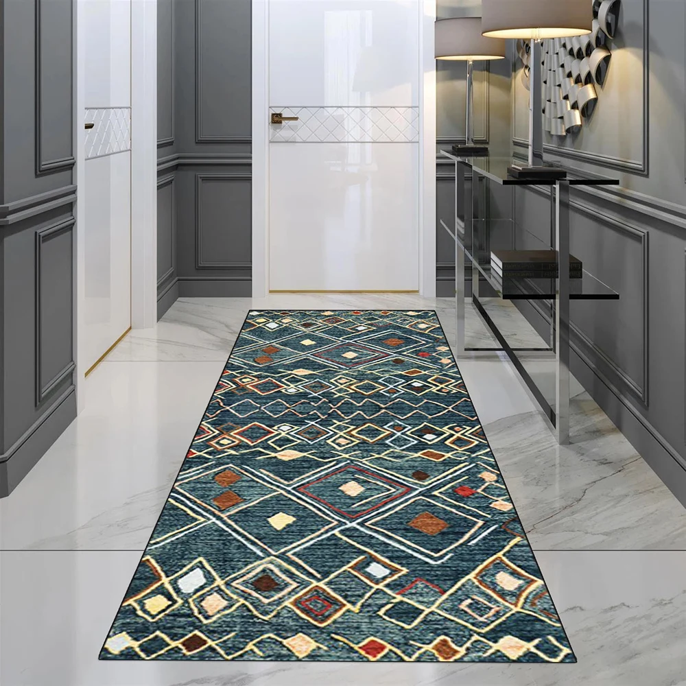 

European Style Carpet Corridor Hallway Longe Area Rugs Customizable 2M/3M Floor Mat Villa Stairway Runners Long Strip Mats