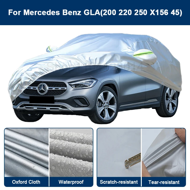

Outdoor Full Car Cover For Benz GLA 200 220 250 X156 45 with Reflective Strips Waterproof Snowproof Dustproof UV Protection