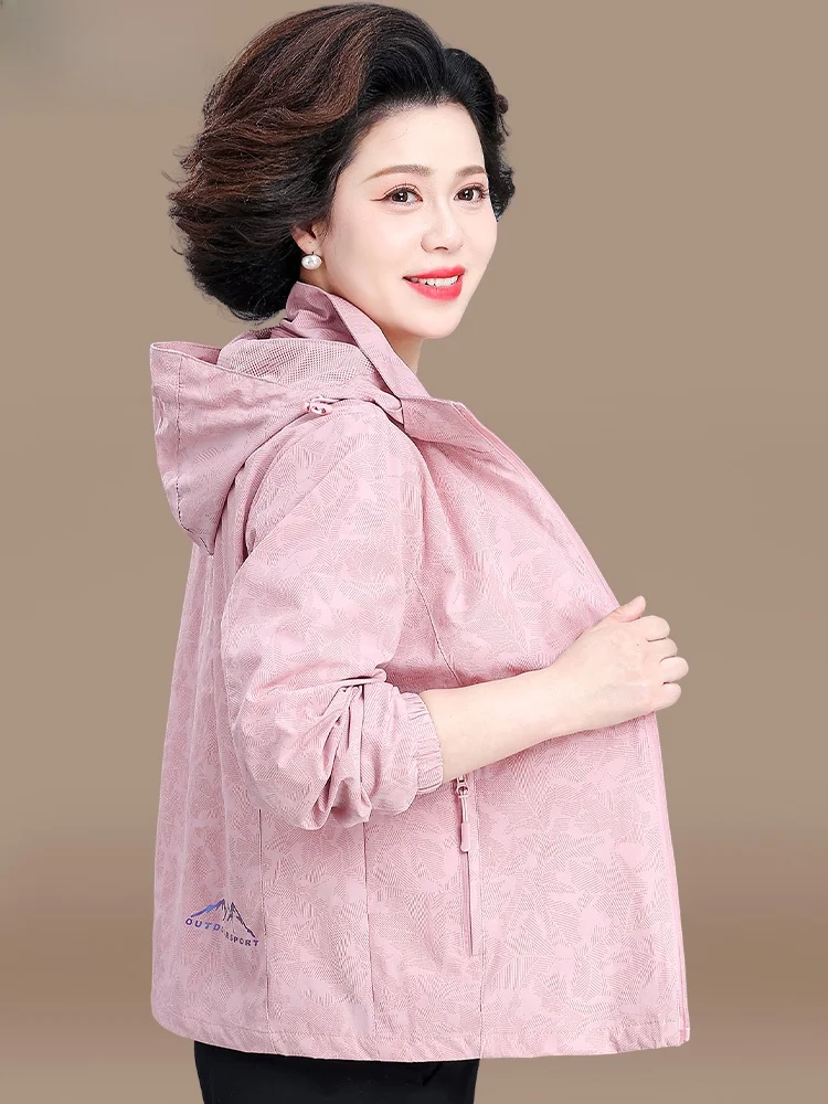 

Spring Faion ort Coat Casual Leisure Middle-Aged Mom Middle-Aged And ly Women's Clothing Sli Top Open Cardigan