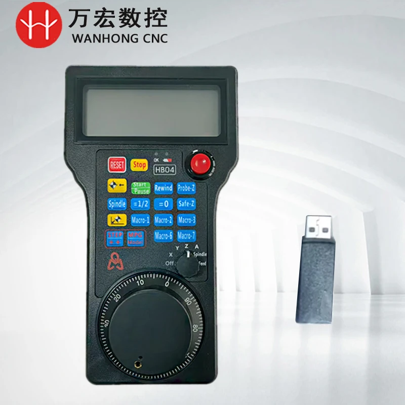 Беспроводной маховик с ЧПУ Mach3 HB04 Подвесной MPG 4-осевой пульт дистанционного управления для фрезерного станка с ЧПУ