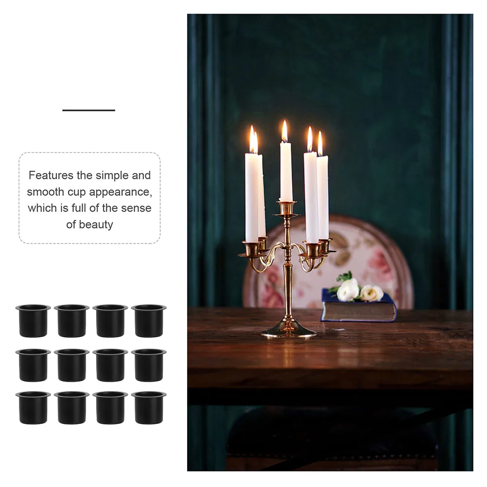 

12pcs Holder Iron Decorative Cups Vintage Decorative Cups Containers DIY Christmas Candlesticks Home Accessories