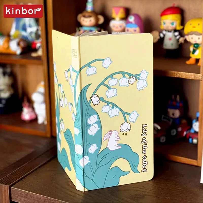 Kinbor Linglan Flower Week Plan Notebook PU Leather High Appearance Efficiency Booklet Daily Calendar libretas Kawaii papeleria