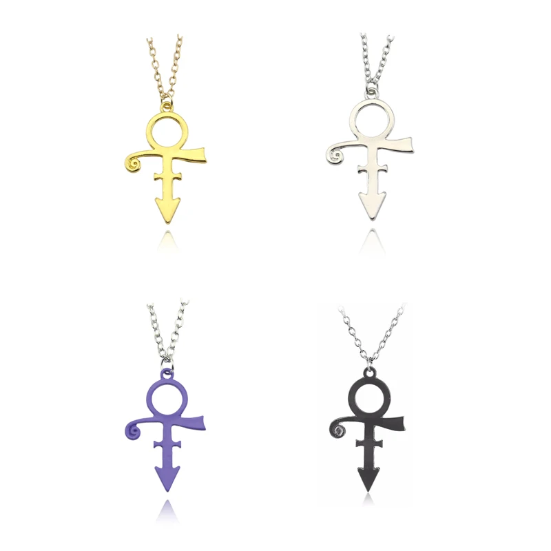 RIP Famous Singer Prince Memorial Symbol Love Logo Purple Rain collana con ciondolo di alta qualità Singer Artist Prince Gifts