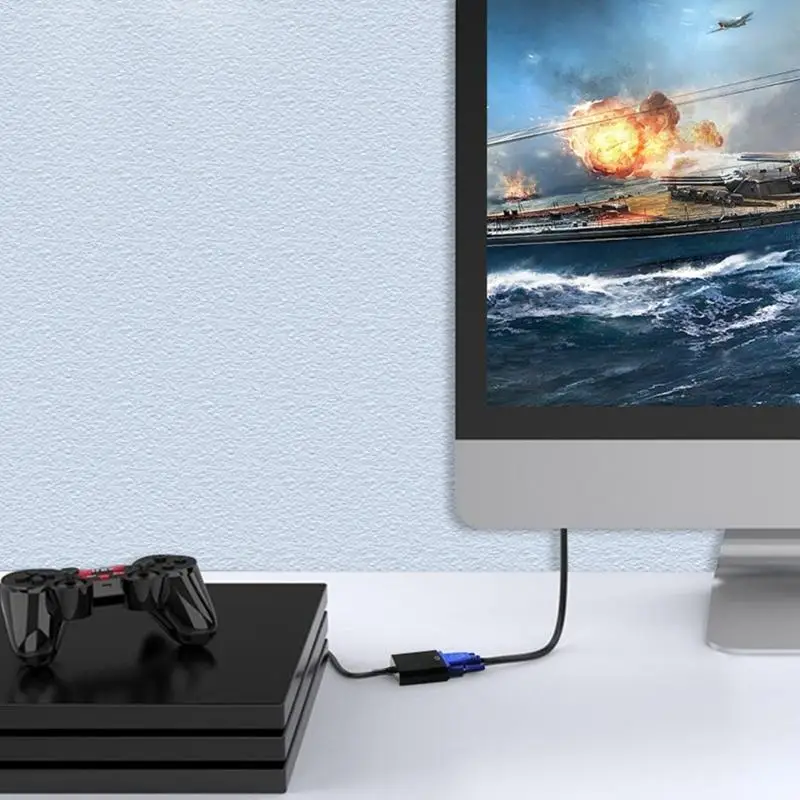 

31BA VGA Conversion Cable,Gold Plated Interfaces Support 1920x1080P Not Need Driver For Smooth Video Transmission