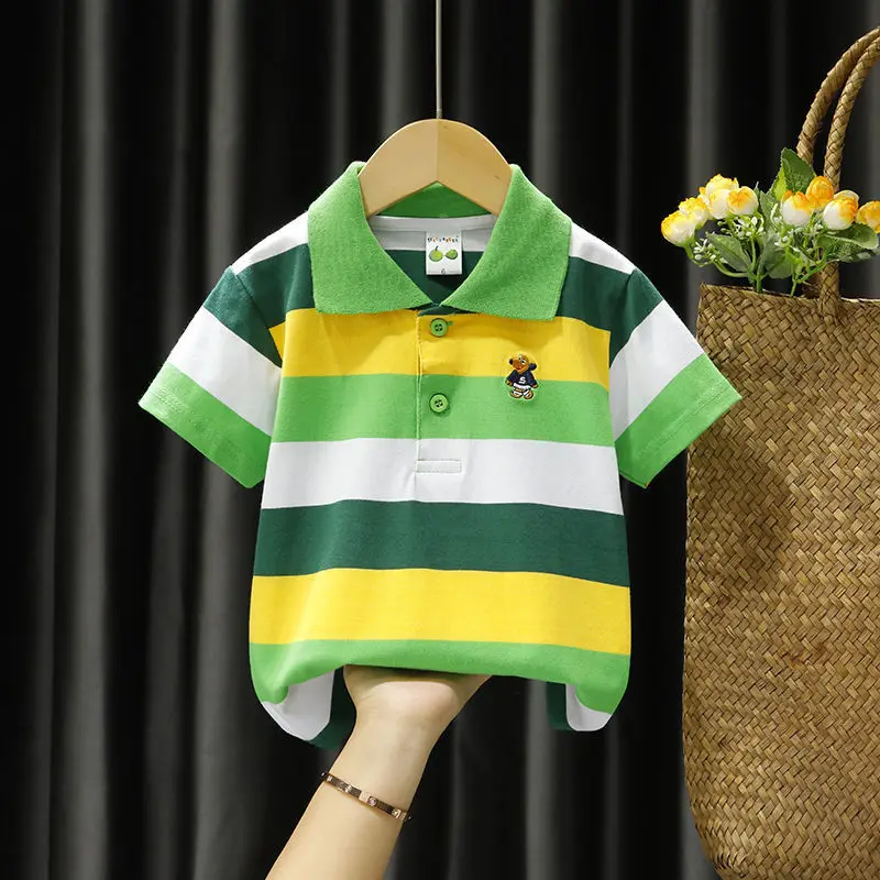 Summer Children Short Sleeve T-Shirts Clothes for Boys Comfortable POLO Shirts Tops Teen T Shirts 2-14Year
