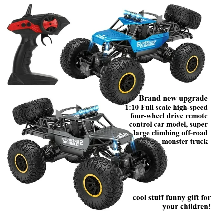 

Cool Stuff Toy Car funny gift-Kawaii 1:10 High-speed 4WD Climbing Off-road Rc Car,Monster Truck,Remote Control Car,Toys for kids