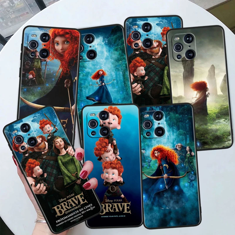 

Disney The Brave Merida For OPPO Find X6 X5 X3 X2 F21S F21 Pro Lite Neo Black Silicone Fundas Soft Cover Capa Phone Case