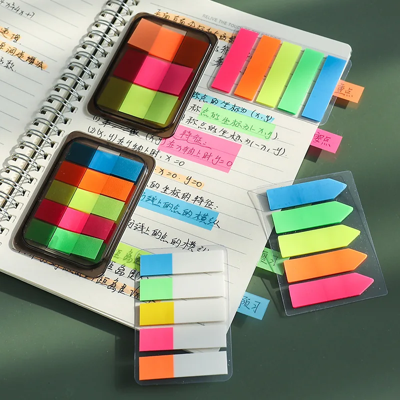 1pcs Fluorescent Color Memo Pad PET Sticky Notes Post Index Label Tag Stickers Drawer Arrow Type Office School A6779