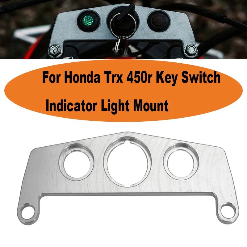 New For Honda Trx 450r Key Switch & Indicator Light Mount Suit For Pro Taper Handlebar Clamps