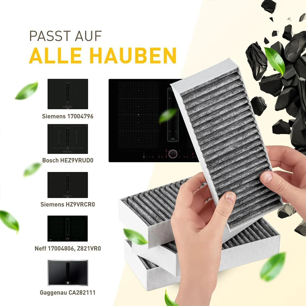 Carbon Cooker Hood Filters For Bosch 17004811 HEZ9VRUD0 Siemens 17004796 HZ9VRCR0 Neff 17004806 Z821VR0 Gaggenau CA282111