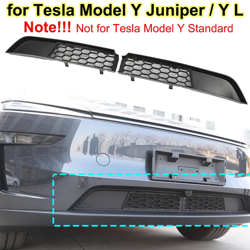 

for Tesla New Model Y Juniper 2025 Exterior Kit Front Lower Bumper Racing Grille Anti-inset Protector Net Mesh Grill Cover Y L