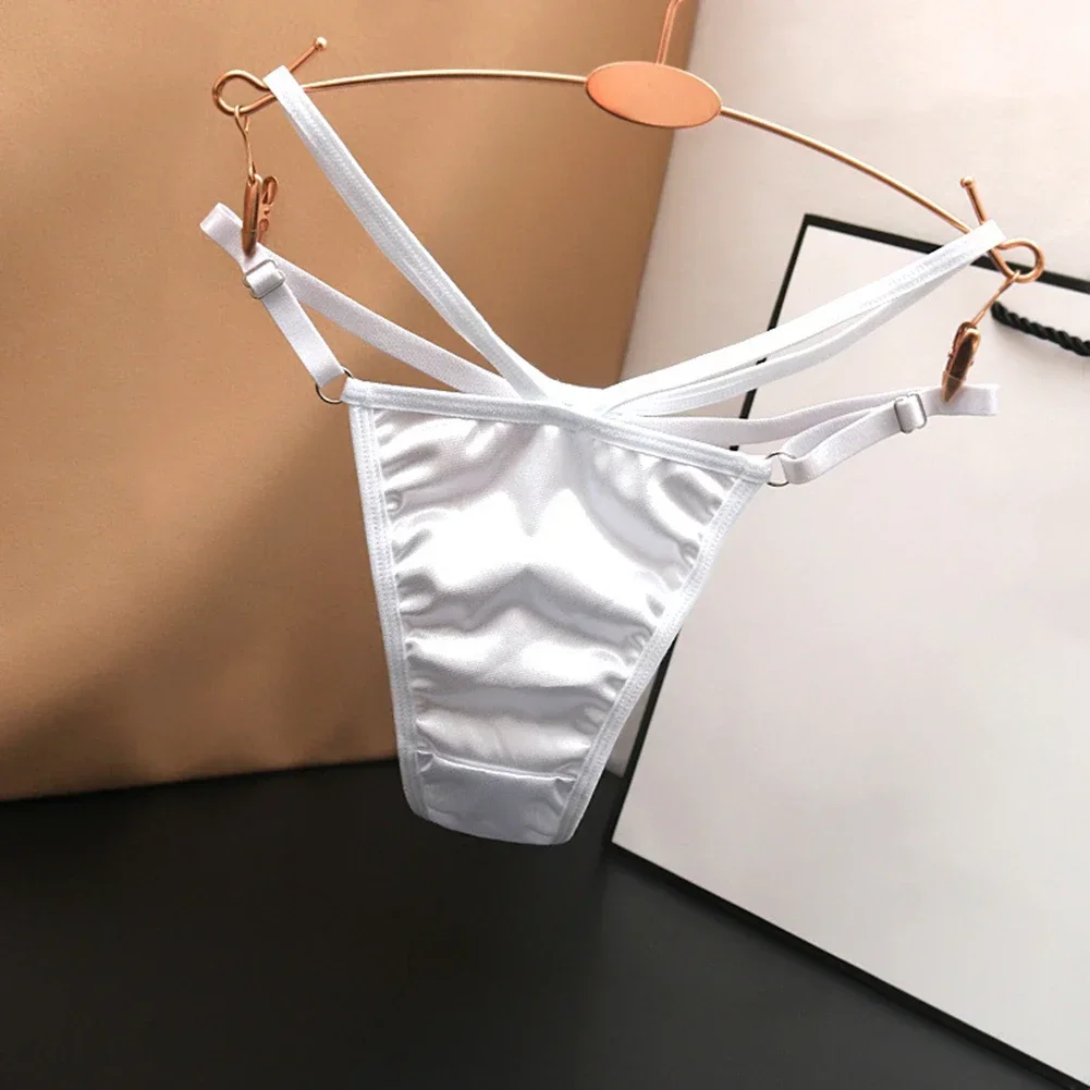 

Thongs Women Panties Female Solid Color Underwear Breathable G-string Hollow Lingerie Quick-drying Slight Strech