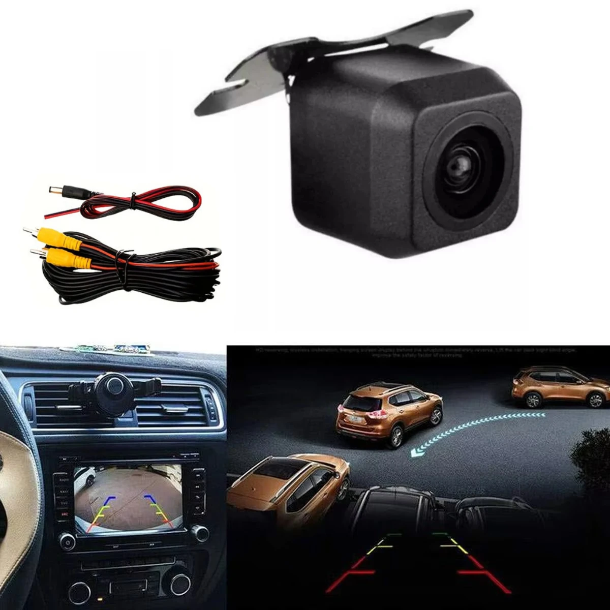 Universal Car Rear View Backup Camera 4.3IN/5IN/7IN Monitor Display, Hardwired Power, Universal Driving Position