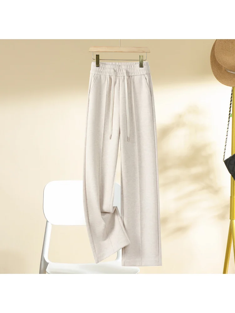 السراويل للنساء، والشتاء الكشمير عارضة عالية الخصر التخسيس السراويل الصوفية المستقيمة #6