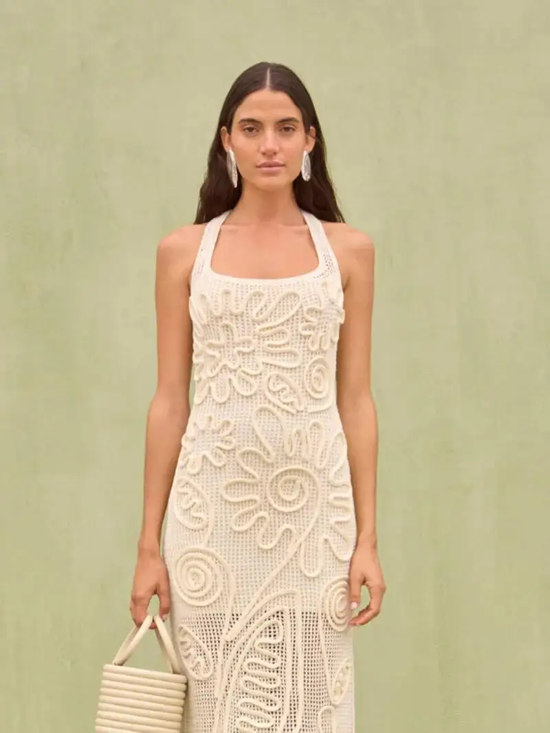 المرأة أنيقة محبوك فستان طويل الأزرق الفاخرة الحمالات أكمام عارية الذراعين مستقيم من خلال رداء جديد سيدة ملابس الحفلات 3YH3 #5