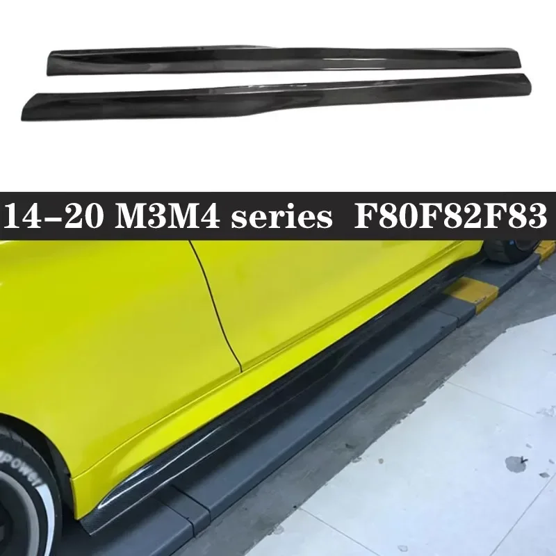 For BMW M3 M4 F80 F82 F83 2014-2020 Carbon Fiber Side Skirt Splitters Cupwings Winglets Canards Side Skirts Apron Body Kit