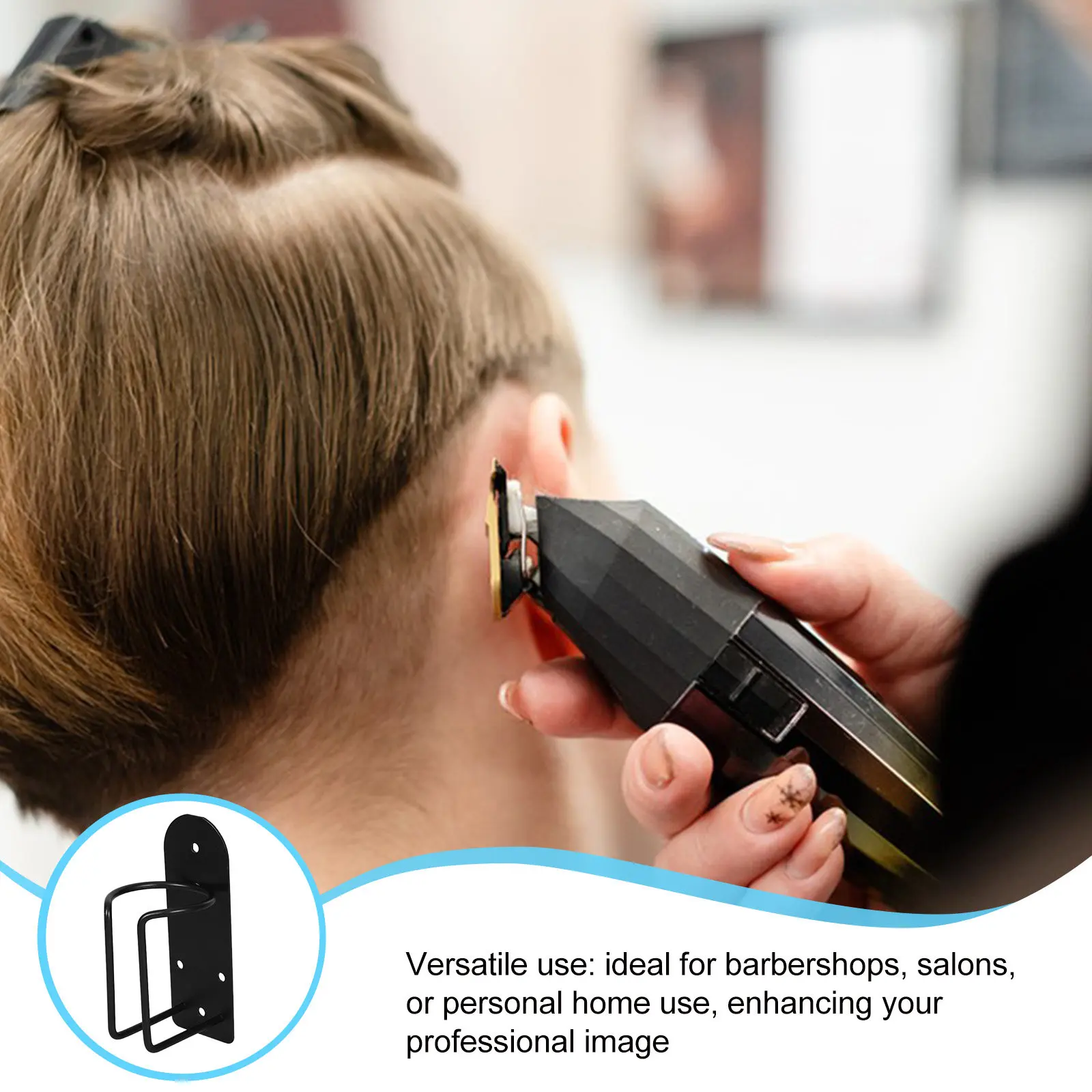 

Hair Clipper Holder Stainless Steel Wall Mount 5Cm Diameter Ring Hair Trimmer Organizer Stand Barber Tool Shelf for Salon