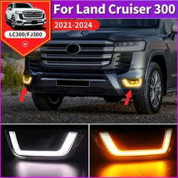 Front Fog Lamp Daytime Running Light Turn Signal Lamp For Toyota Land Cruiser 300 LC300 2022 2021 External Upgrade Accessories