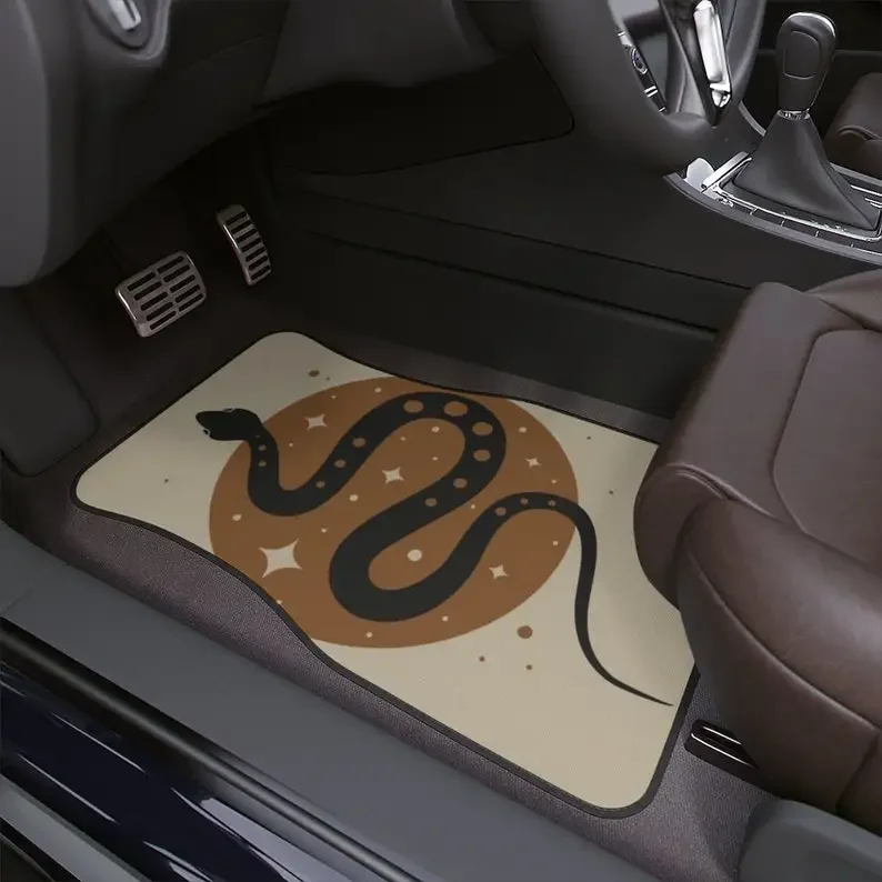 Magic snake Car Floor Mats, Boho snake Mystical personalized Car mat, trendy minimalist style Car Floor Mats, spiritual snake ca