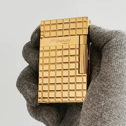 Classic JTD Dunant Lighters Lattice Engraved Loud Sound Gas Lighter Fashionable Outdoor Cigar Gadgets Birthday Gift for Smoker