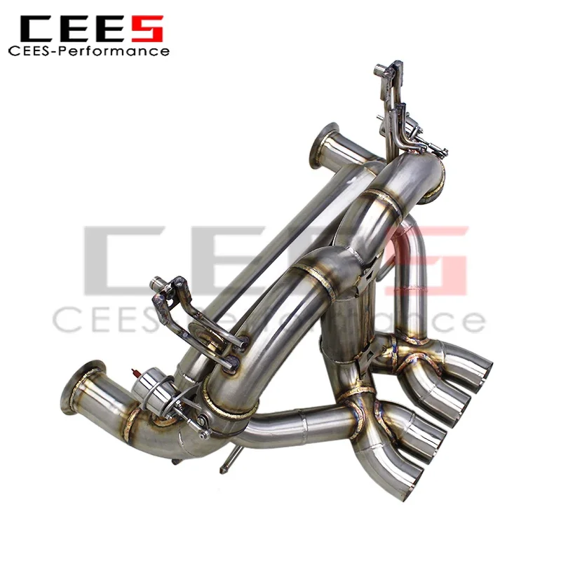 CEES Exhaust Pipes for Lamborghini Aventador LP700 6.5L 2011-2016 Stainless Steel Racing Escape Exhaust Pipe Muffler System