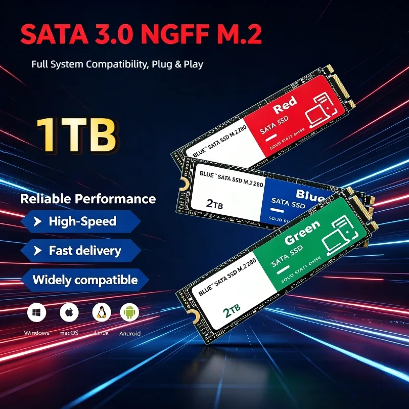

2026 New M.2 NVMe 1TB SSD Internal High Speed Solid State Drive Hard Disk for Desktop Laptop PC Computer Upgrade Fast