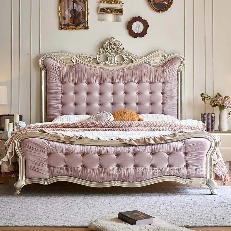 

Двуспальная кровать для девочек, дизайнерская европейская красота, многофункциональная кровать для хранения, роскошная мебель для спальни King Size Sun Letti Matrimoniali