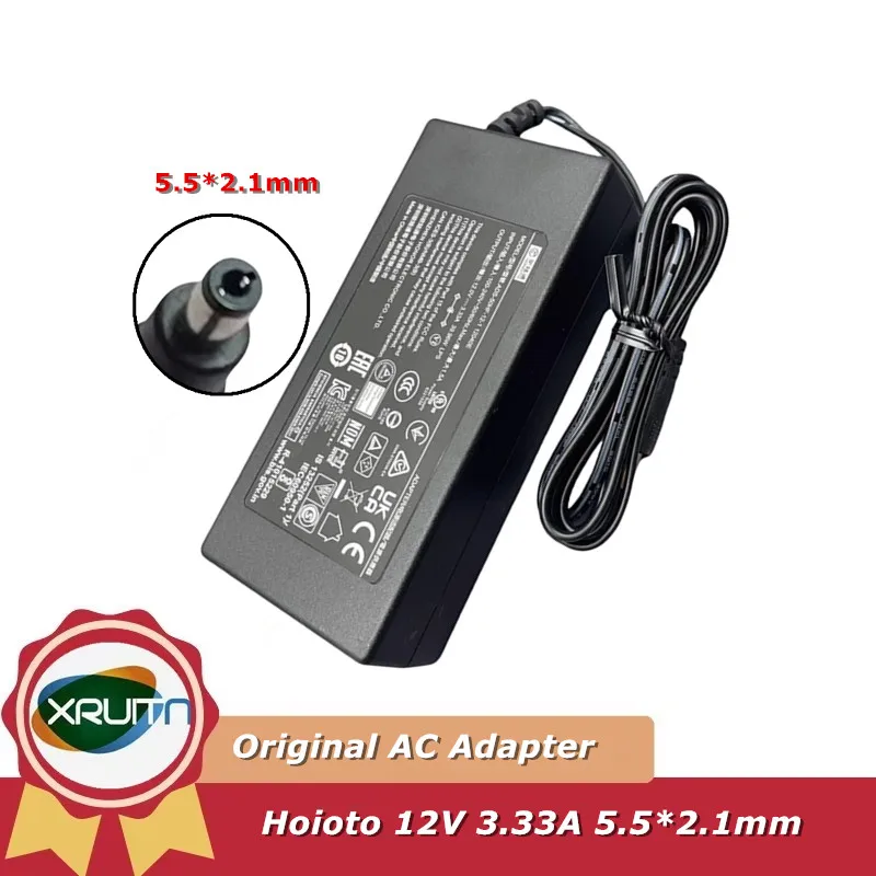 Genuine HOIOTO ADS-50HF-12-1 12040E AC Adapter Charger 12V 3.33A 40W ADS-40SI-12-4 12040E-H For Hikvision Power Supply 5.5*2.1mm