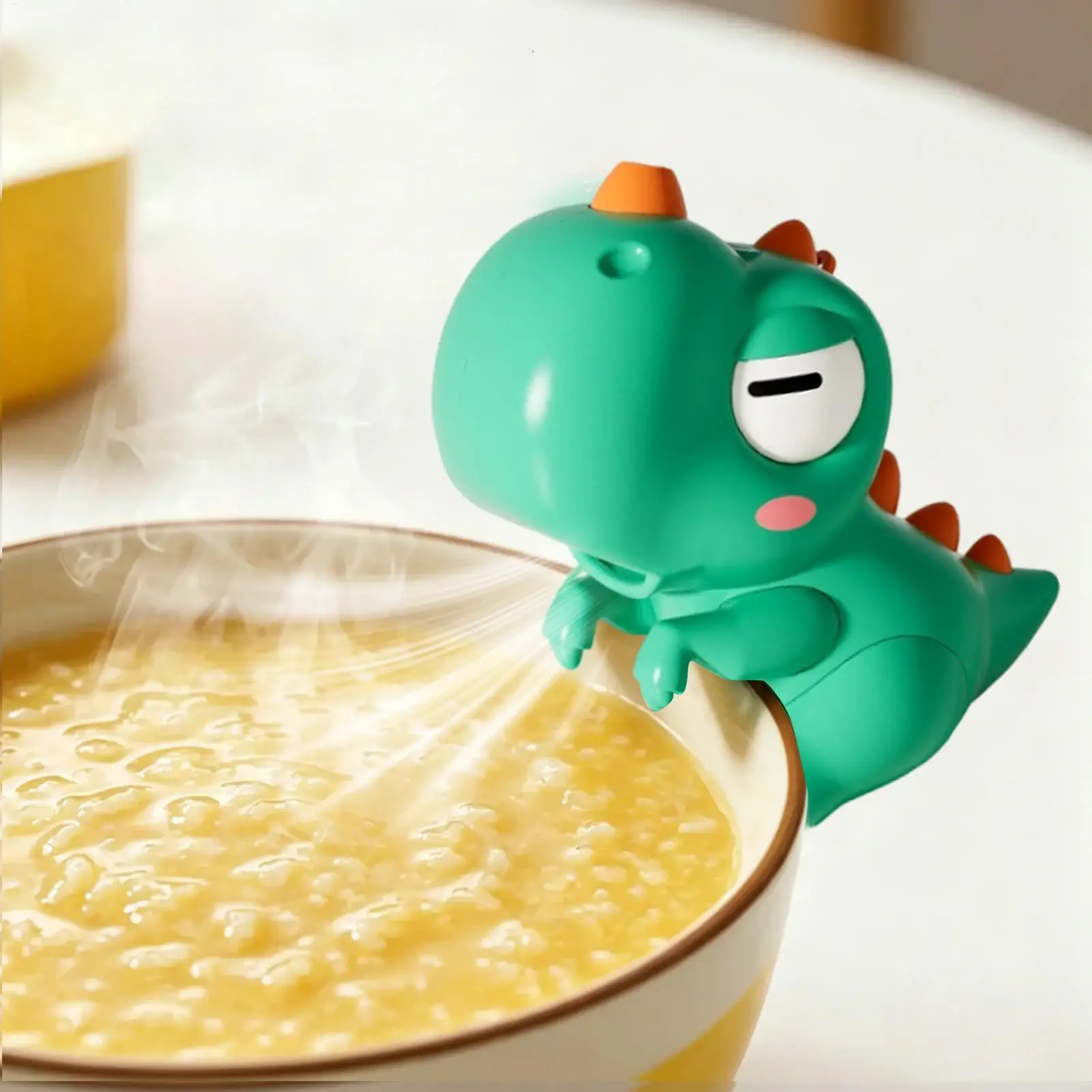 Cute Elephant Shape Cup Hanging Blowing Mini Fan Baby Food Cooling Gadget Portable Kids Toy Safe Soft Wind Cool Down