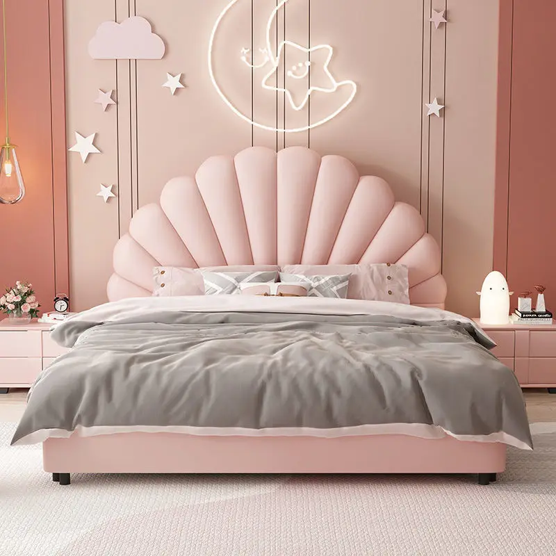 Little girl princess bed girl dream castle bedroom daughter room single girl 1.2 meters 1.5