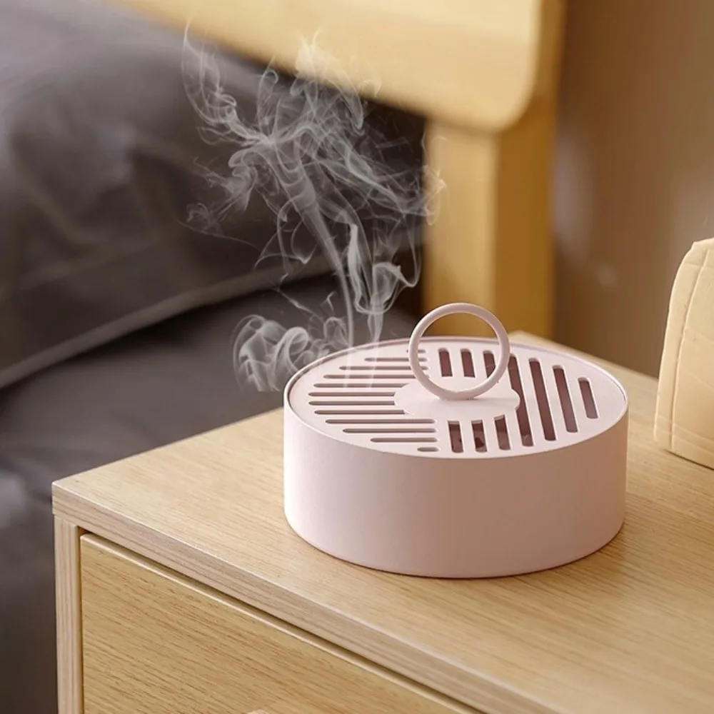 

Нержавеющий держатель катушки от комаров, термостойкая коробка для курильницы из углеродистой стали, круглая с крышкой, тарелка для благовоний от комаров, сад