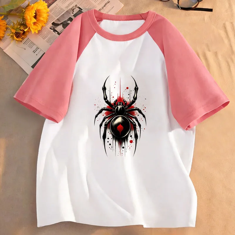 Summer Spring Harajuku Spider T Shirts Animals Funny Manga Kids Children's T-shirt Boys Girls Casual Top Tee