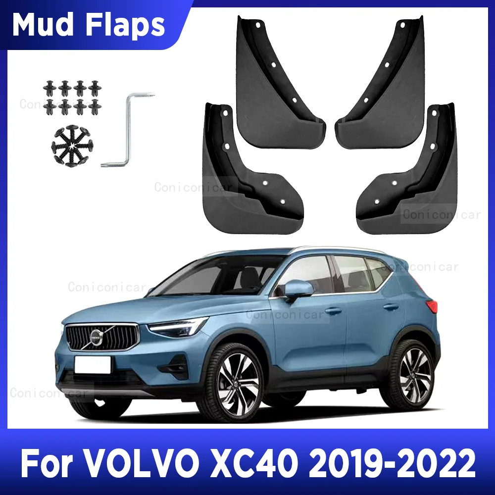 For VOLVO XC40 2019 2022 2021 2020 4pcs Mud Flaps Splash Guard Mudguards MudFlaps Front Rear Fender Auto Styline Car Accessories