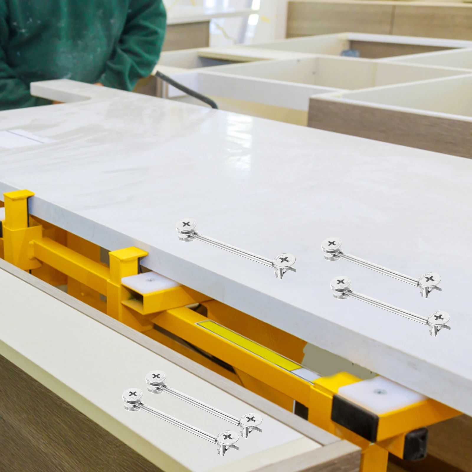

Kitchen Cabinet Double-headed Pole Connection Dowels Joints Metal Cam Connectors for Furniture