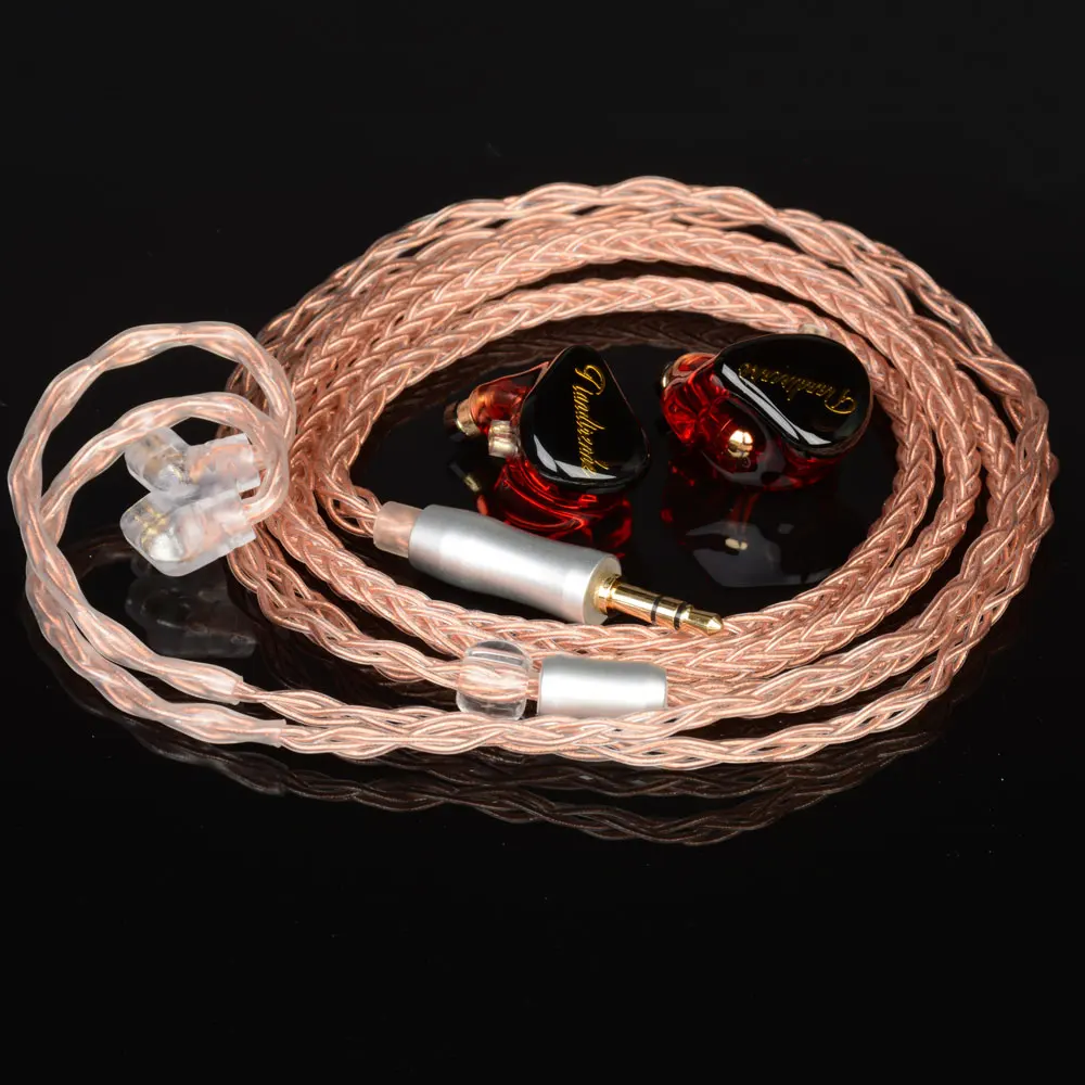 Tiandirenhe-HiFi Fones de Ouvido, Dynamic Mouth Tuning, DJ Stage Sports, Single Crystal Copper, Cabo Upgrade, IEM 0,78 Resina Earbuds, TD09