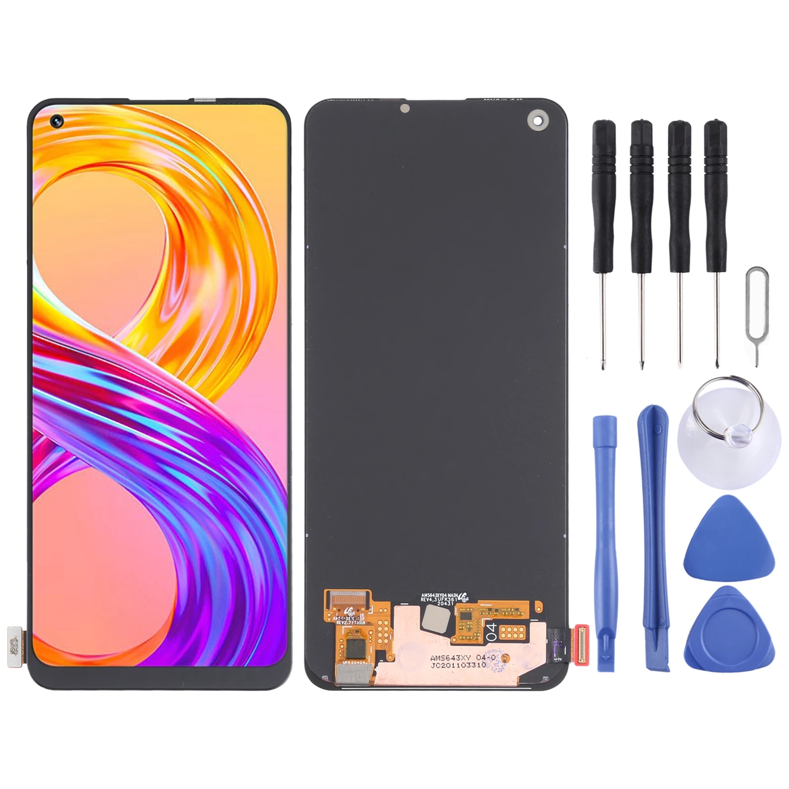 For OPPO Realme 8 Pro Super AMOLED Material LCD Screen and Digitizer Full Assembly