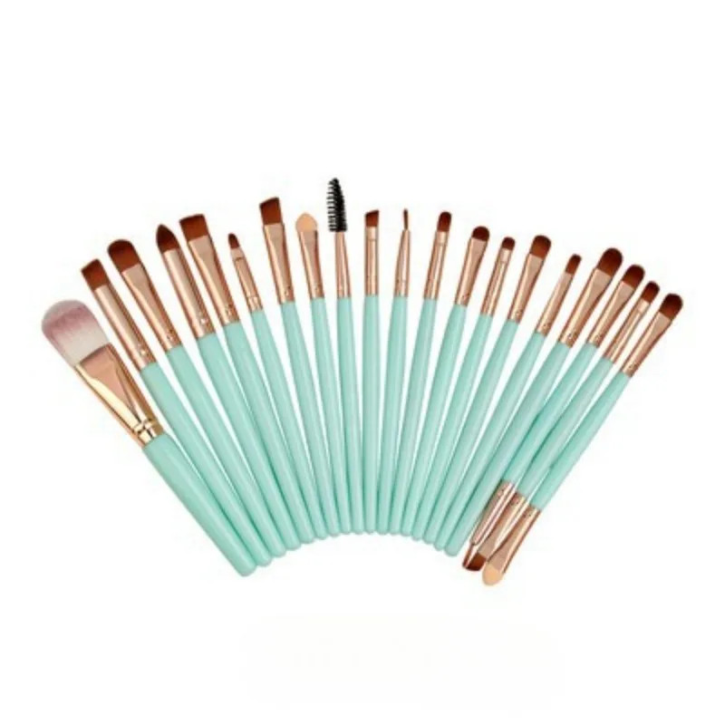 20 قطعة من فرش المكياج المحمولة، فرشاة أحمر الخدود، فرشاة ظلال العيون، فرشاة البودرة السائبة للمبتدئين، مجموعة كاملة من أدوات التجميل #6