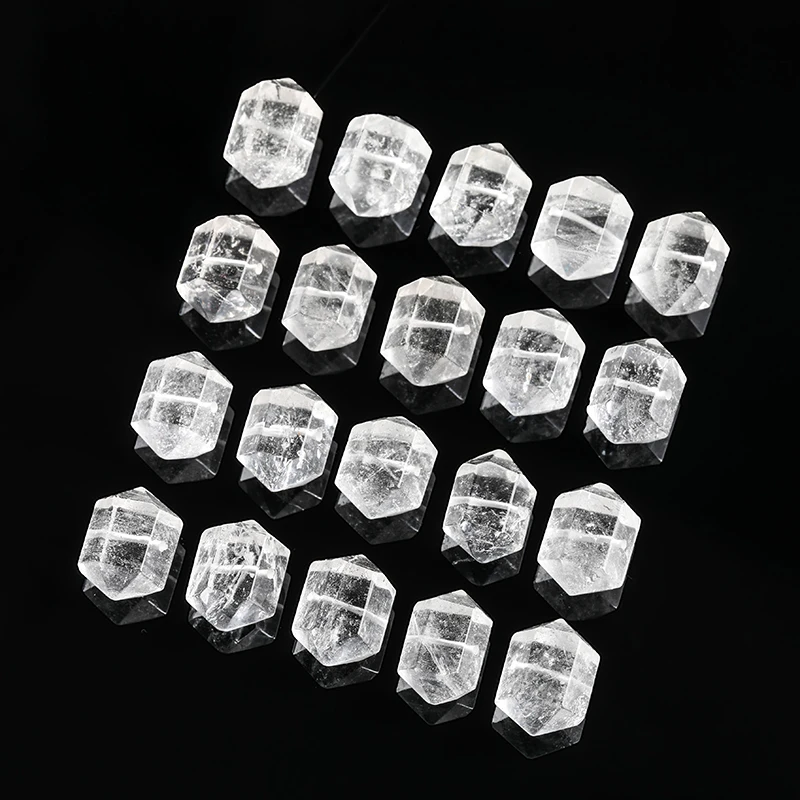 1 Pc Natural Stone Rock Quartz Double Pointed Column Beads  for Jewelry Making DIY Necklace Bracelet Pendant Accessory